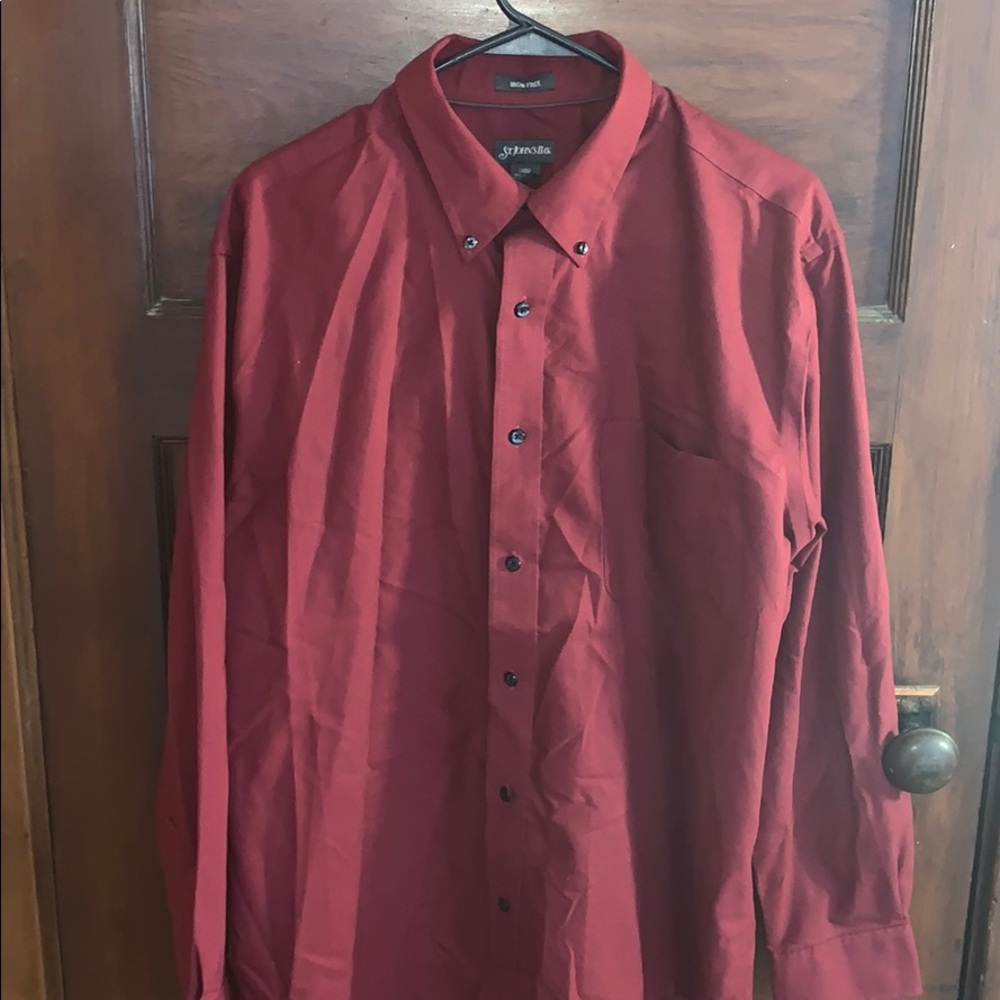 Red Button Down
